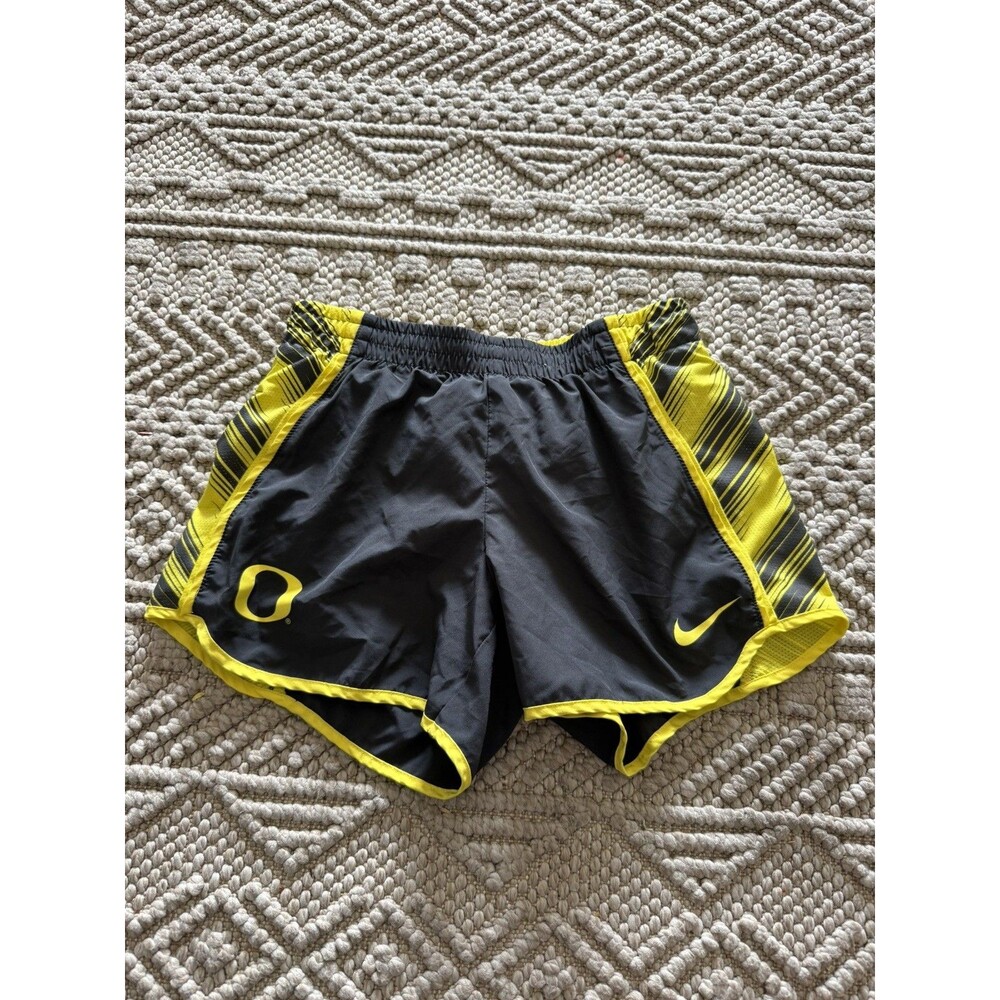 Nike Dri Fit Oregon Ducks Women’s Running Shorts Black Yellow Size Small🔥🔥